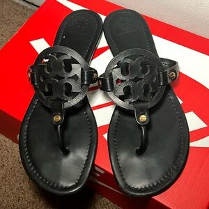 Tory Burch Black Leather Sandals